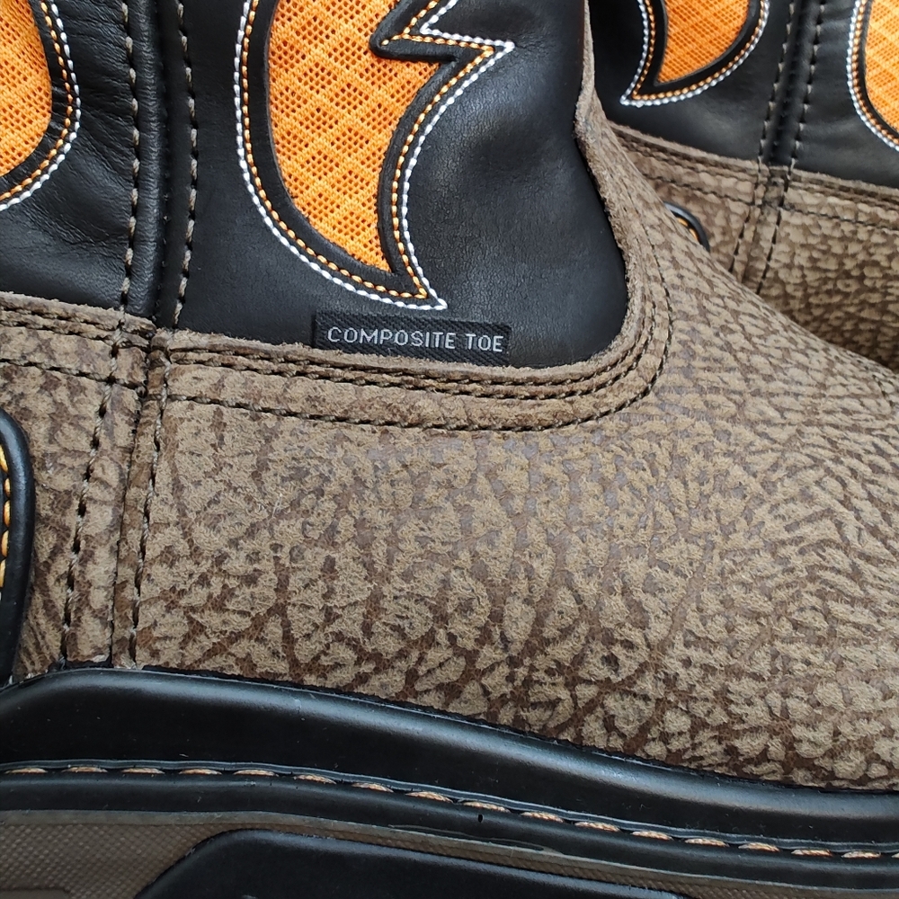 ARIAT Intrepid VentTek Comp Toe MEN'S Size 11.5 D Cocoa Brown/Orange 10020072 - Picture 9 of 15